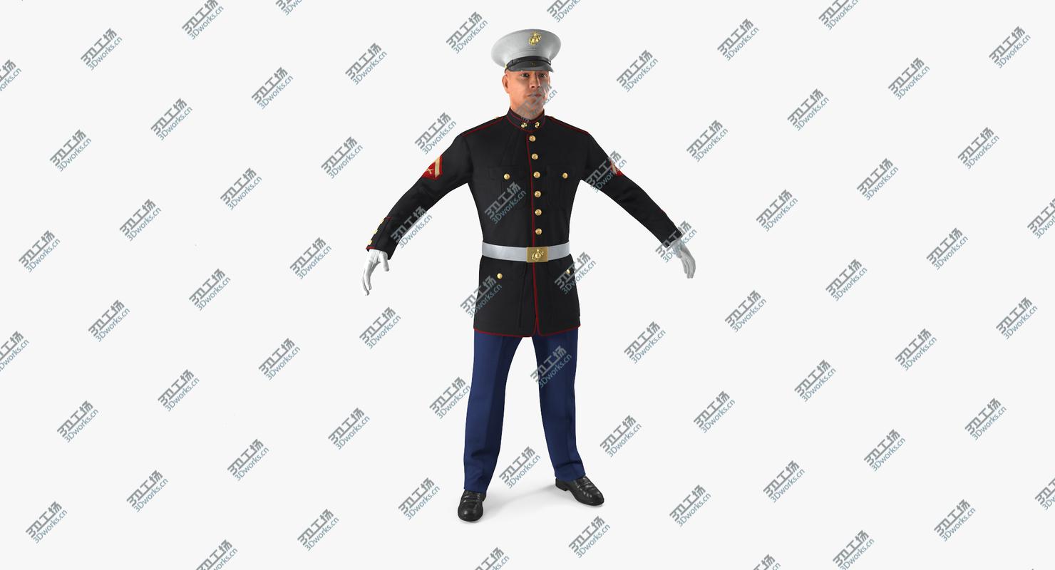 images/goods_img/2021040165/US Marine Corps Soldier in Parade Uniform Rigged 3D model/3.jpg